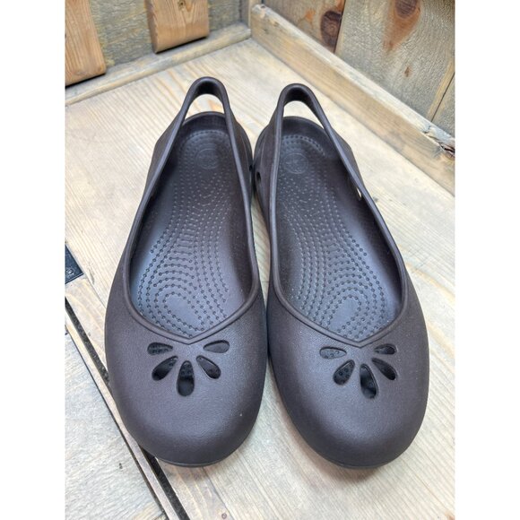 CROCS Taylor Slingback Ballet Flats Women's W9 US9 Brown Slip On Comfort Shoe - Picture 3 of 6